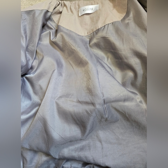 KOllAR Lightweight Mens Cream Zippered Bomber Jacket. Size Medium - Picture 8 of 16